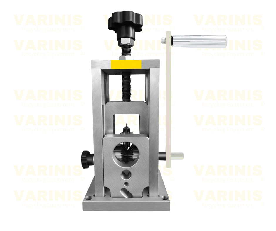 Rankinis kabelių nužievinimo aparatas – efektyvus įrankis laidų ir kabelių izoliacijai pašalinti. Laidų nuožievinimo mašina su tvirta konstrukcija, tinkama įvairaus storio kabeliams. Patogi ir lengvai naudojama kabelių nuožievinimo mašina, skirta greitam ir saugiam vario bei aliuminio atskyrimui nuo PVC dangos.