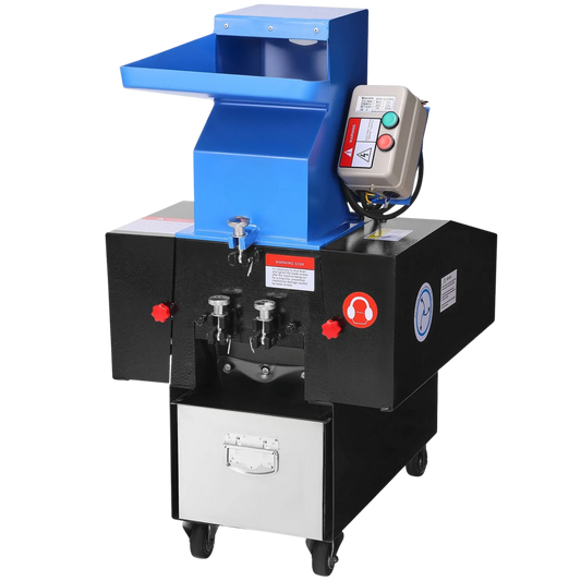 EcoShred Mini 150 – profesionali plastiko perdirbimo mašina su galingu 3 HP varikliu, skirta smulkinti PVC ir butelius pramonei